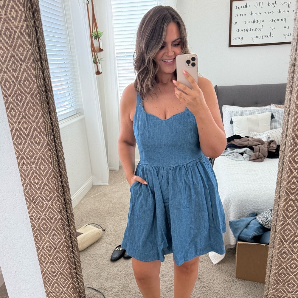 Blue denim Dress